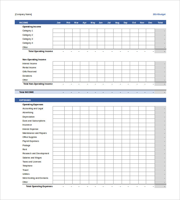 17+ Sample Business Budget Templates   Word, PDF, Apple Pages 