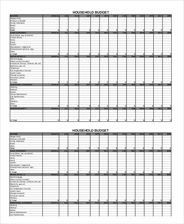 Household Budget Template 12+ Free Sample, Example, Format | Free Household Budget Template 12+ Free Sample, Example, Format | Free