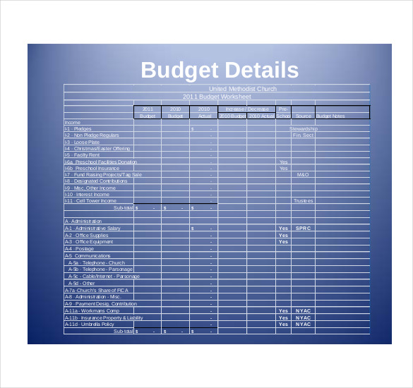 15+ Church Budget Templates   Docs, Excel, PDF | Free & Premium 
