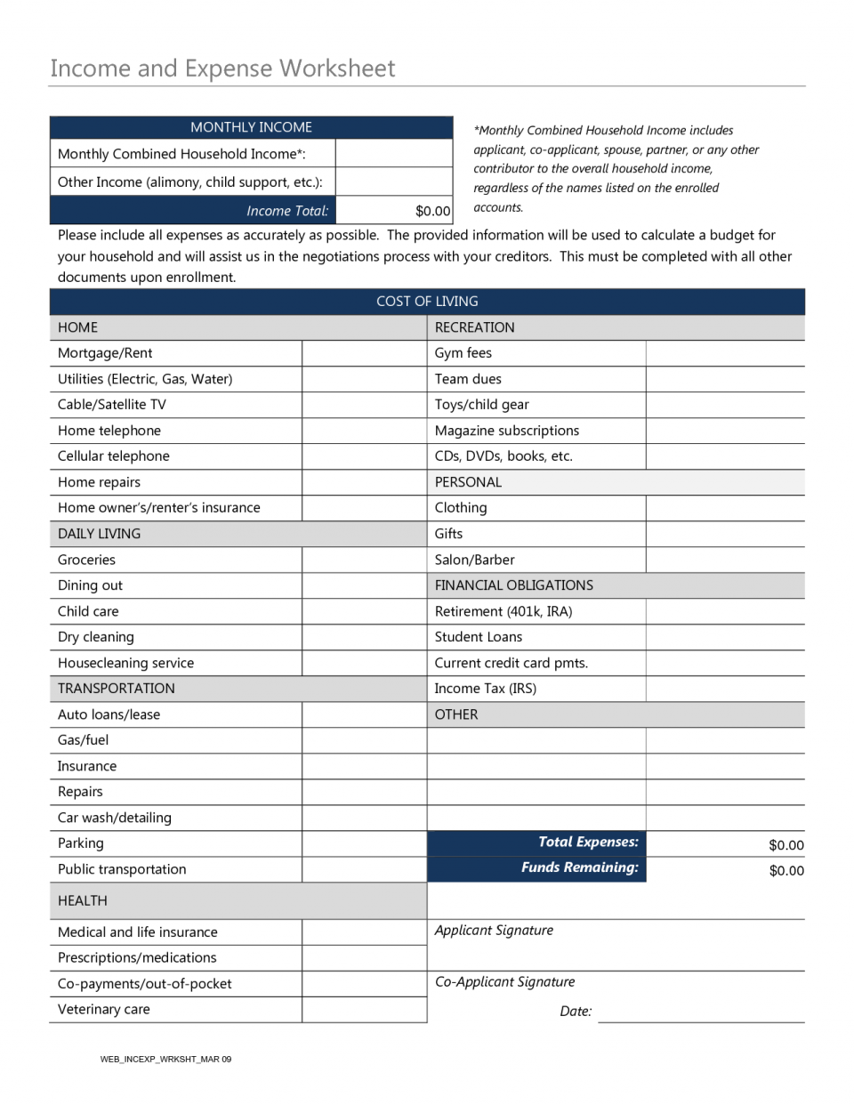 Budget Income And Es Spreadsheet Family Template Monthly Finance 