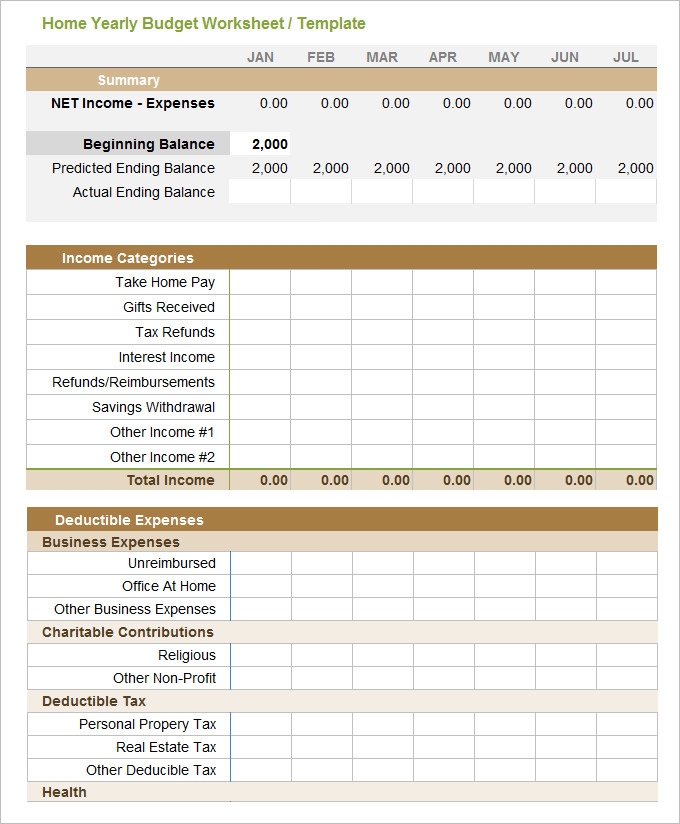 5+ Yearly Budget Templates  Word, Excel, PDF | Free & Premium 