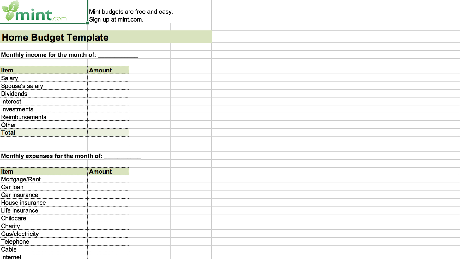 022 Weekly Household Budget Template Plan Templates 20best 