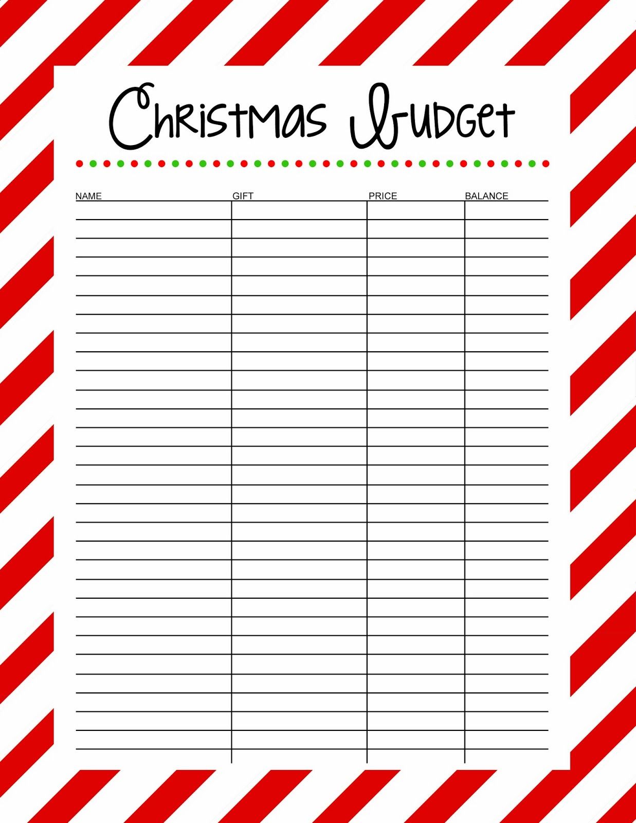 Christmas Budget Free Printable {25 Days to an Organized Christmas Christmas Budget Free Printable {25 Days to an Organized Christmas