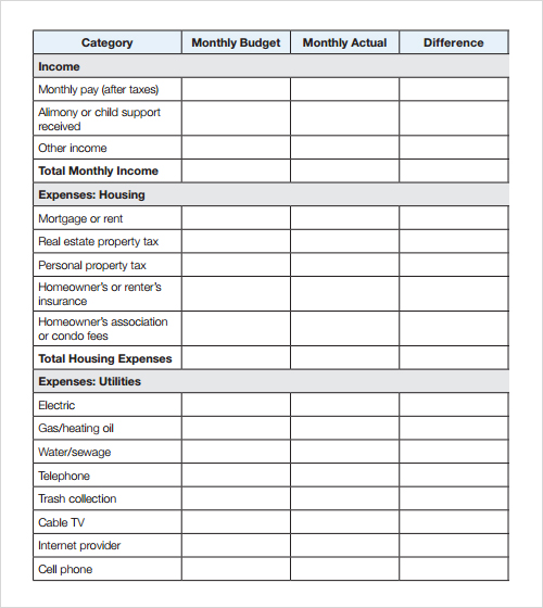 Condo Association Budget Template | E Tobacco