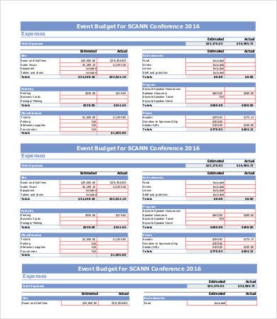 conference budget template excel   Sazak.mouldings.co