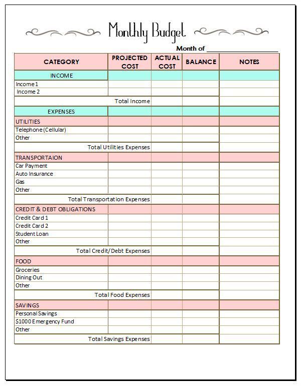 10 Budget Templates That Will Help You Stop Stressing About Money 