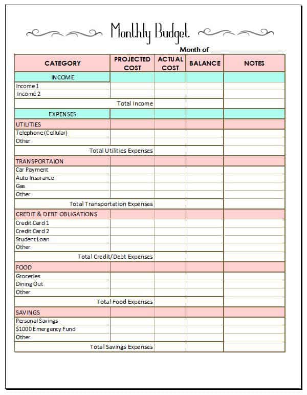 10 Budget Templates That Will Help You Stop Stressing About Money