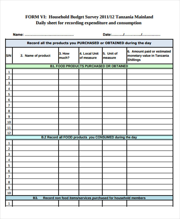 8+ Daily Budget Templates Free Sample, Example Format Download 8+ Daily Budget Templates Free Sample, Example Format Download