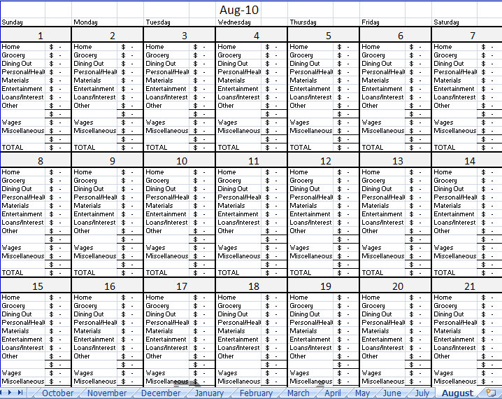 Daily Monthly Yearly Budget Spreadsheet | Daily Budget Spreadsheet Daily Monthly Yearly Budget Spreadsheet | Daily Budget Spreadsheet