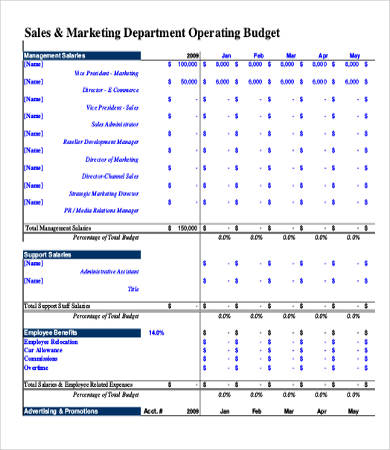 Department Budget Templates   9+ Free Word, PDF Documents Download 