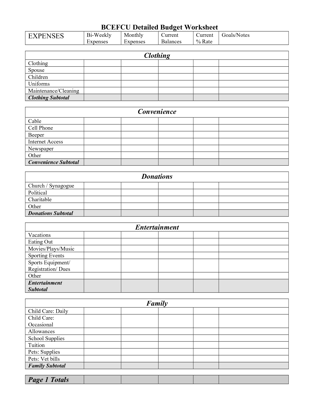 Free Project Budget Templates