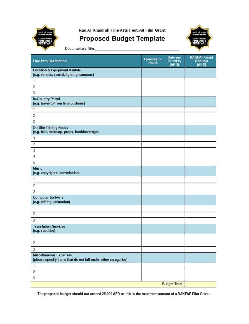 33 Free Film Budget Templates (Excel, Word) ᐅ Template Lab