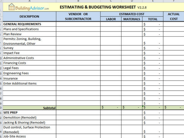 The Top 6 Free Construction Estimate Templates