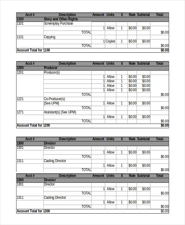 9+ Film Budget Templates   Word, Excel, PDF | Free & Premium Templates