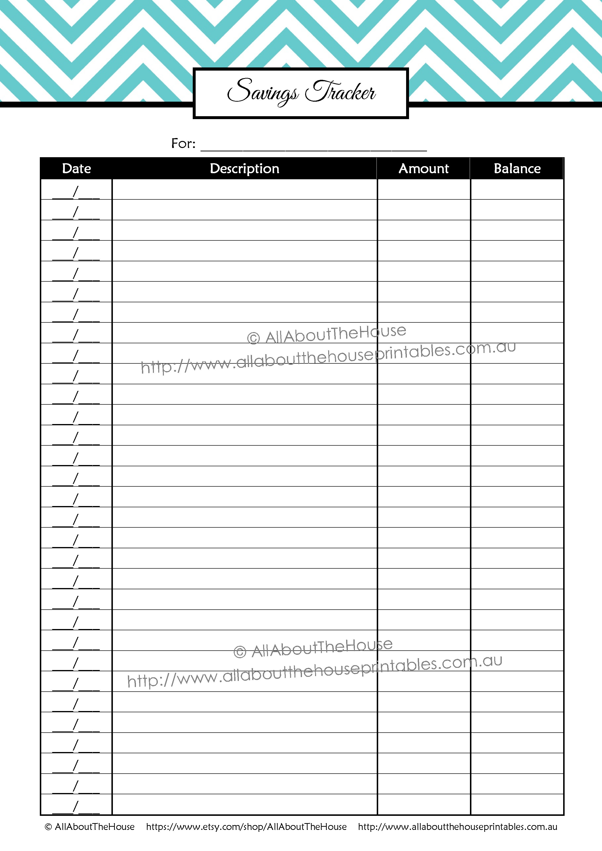 016 Plan Template Savings Tracker Goal Week Challenge Editable 016 Plan Template Savings Tracker Goal Week Challenge Editable