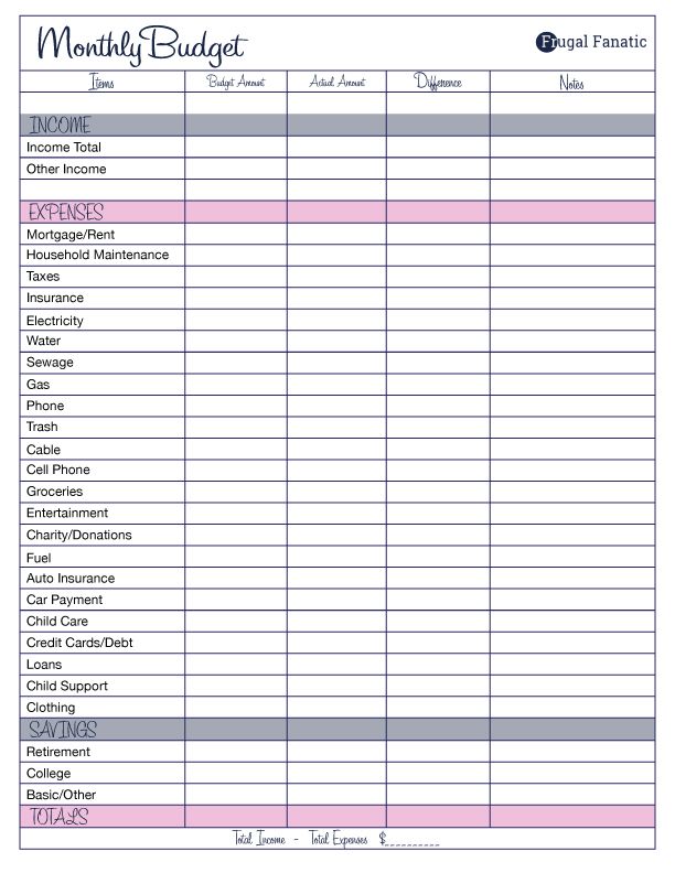Free Monthly Budget Template | DIY Projects | Budgeting money Free Monthly Budget Template | DIY Projects | Budgeting money