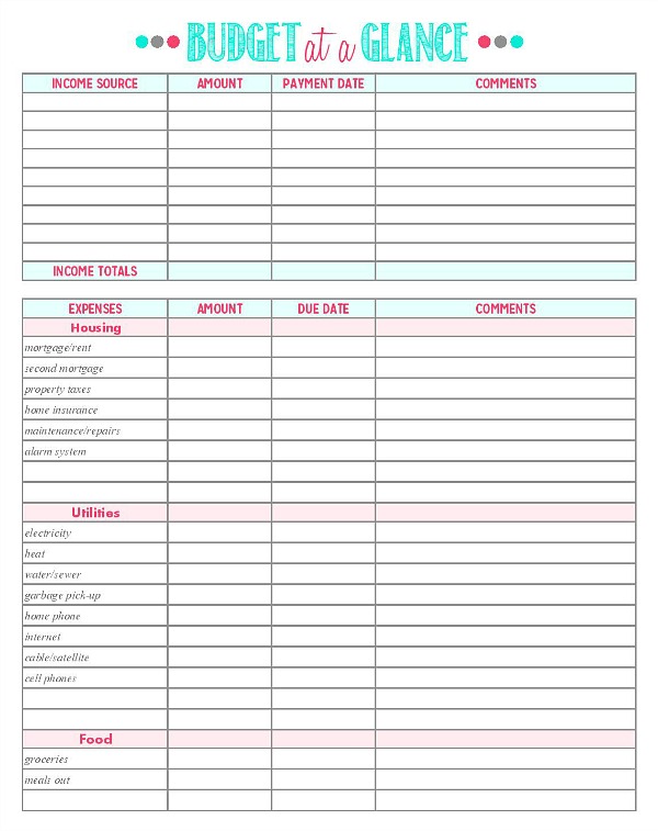 Family Binder Budgeting Printables   Clean and Scentsible