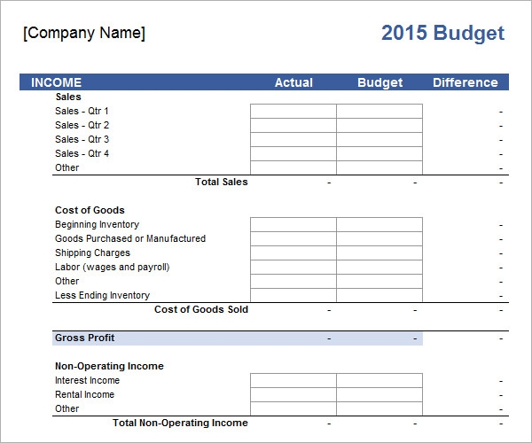 business budget template free   Sazak.mouldings.co