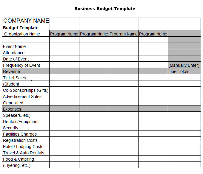 7+ Business Budget Templates   Word, Excel, PDF | Free & Premium 