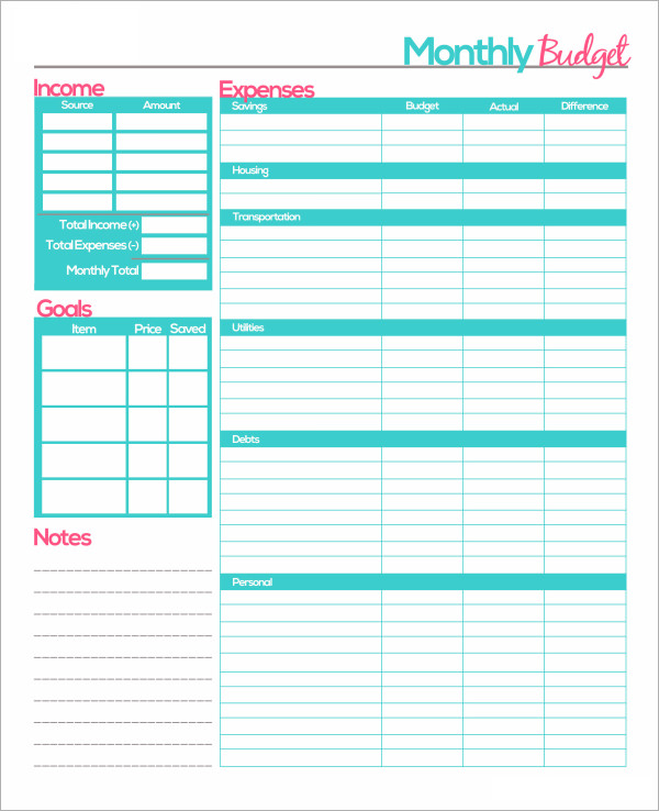 monthly budget template monthly budget template 10 download free 