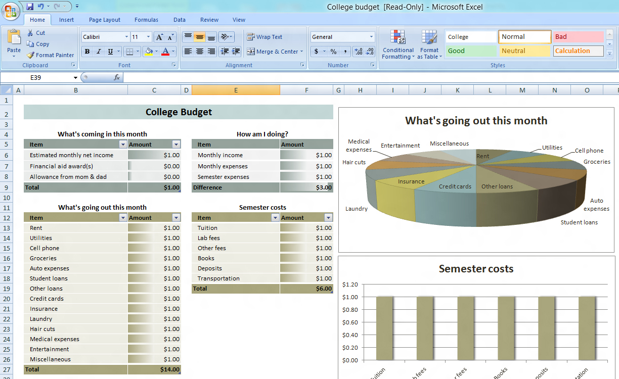 Microsoft Excel Template Download from hairfad.com