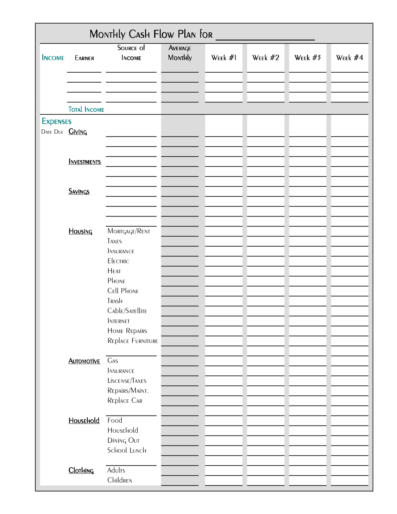 Free Printable Family Budget Worksheets | Budgeting Hacks 