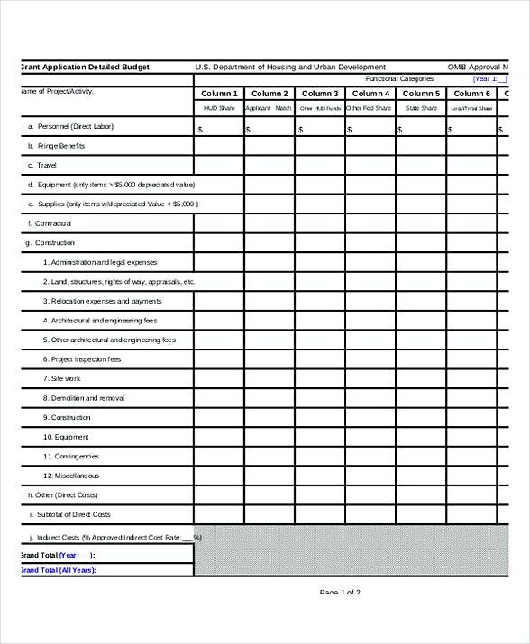 Grant Application Budget Template , Grant Budget Template , Grant 