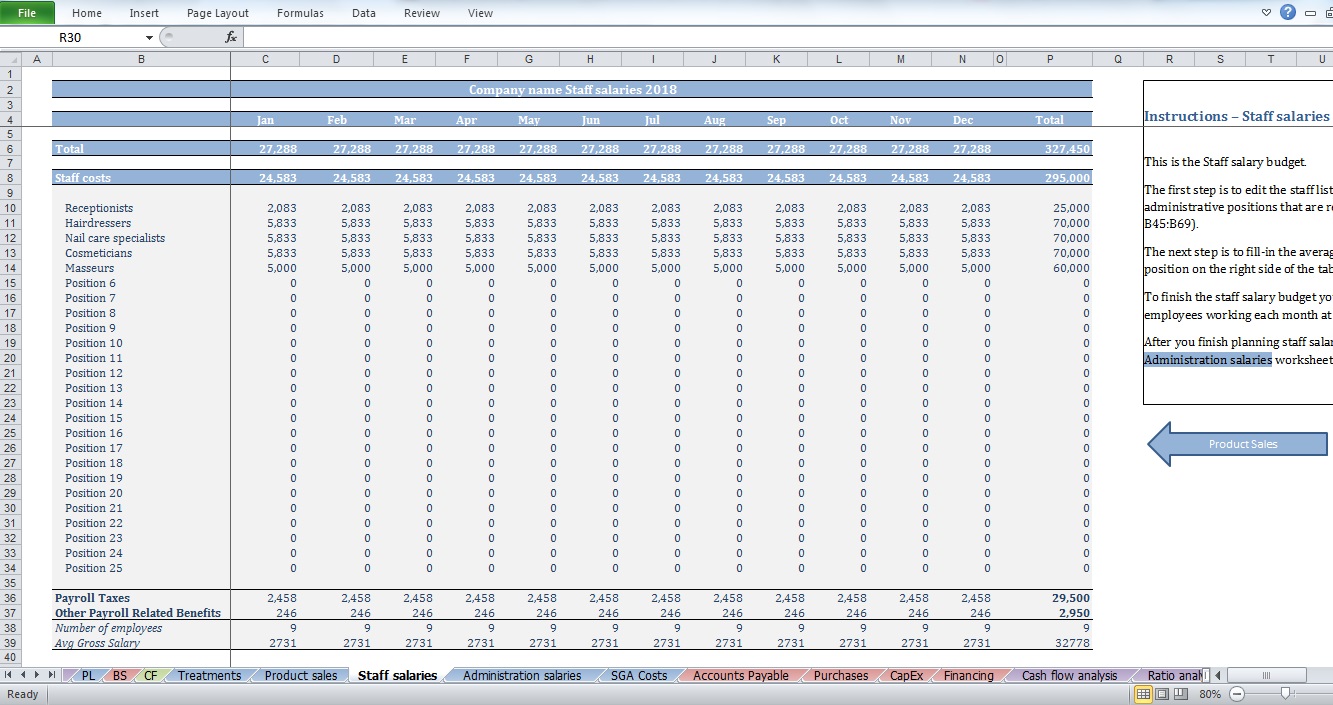 Hair Salon Budget Template Template Creator