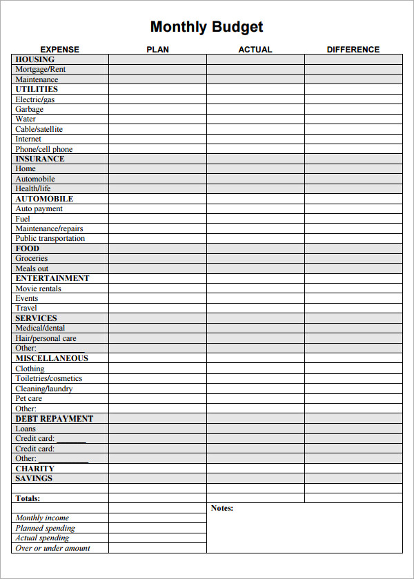 Home Budget Template Free from hairfad.com