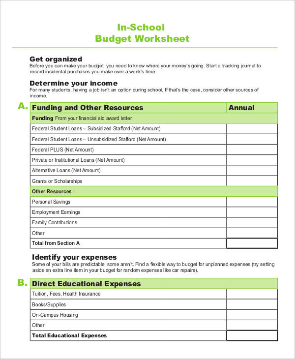 9+ School Budget Templates   Word, PDF, Excel | Free & Premium 