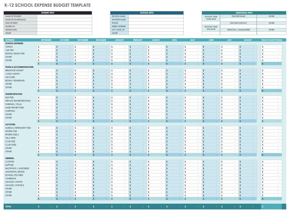 Free Monthly Budget Templates | Smartsheet