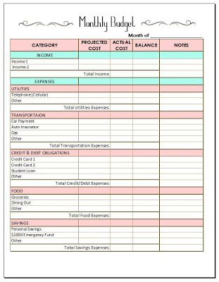 Need to personalize more]MONTHLY BUDGET TEMPLATE! | Ørgåńīžė 