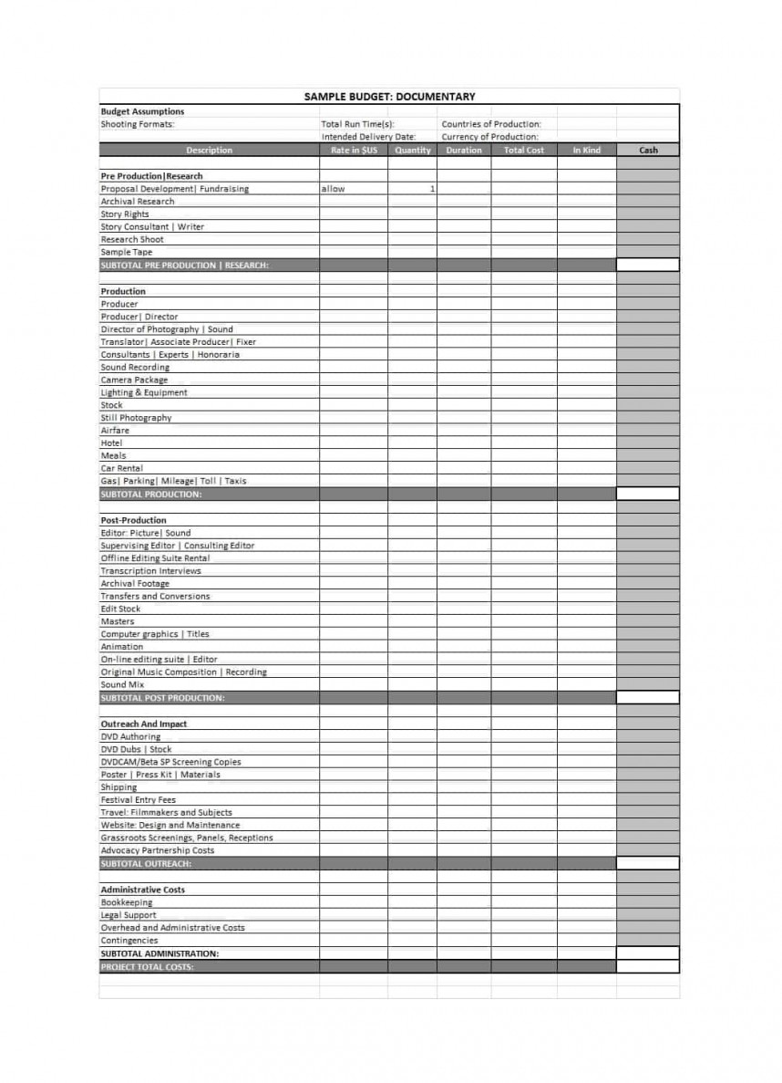 Stupendous Music Recording Budget Template Plan Templates ~ Fanmail us