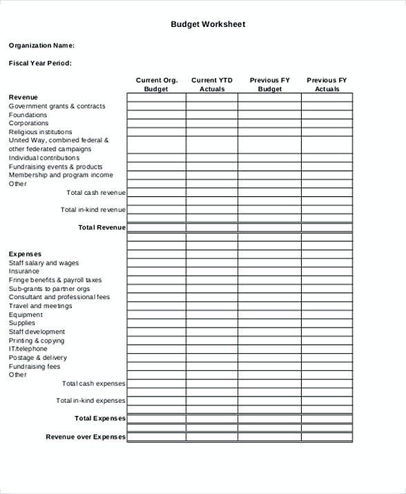 Nonprofit Program Budget Template , 8 Non Profit Budget Template 