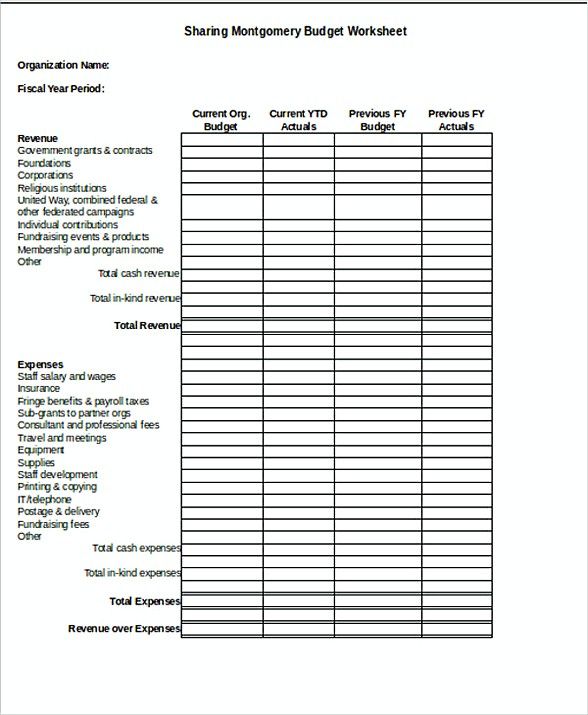Nonprofit Operating Budget Template , Operating Budget Template 