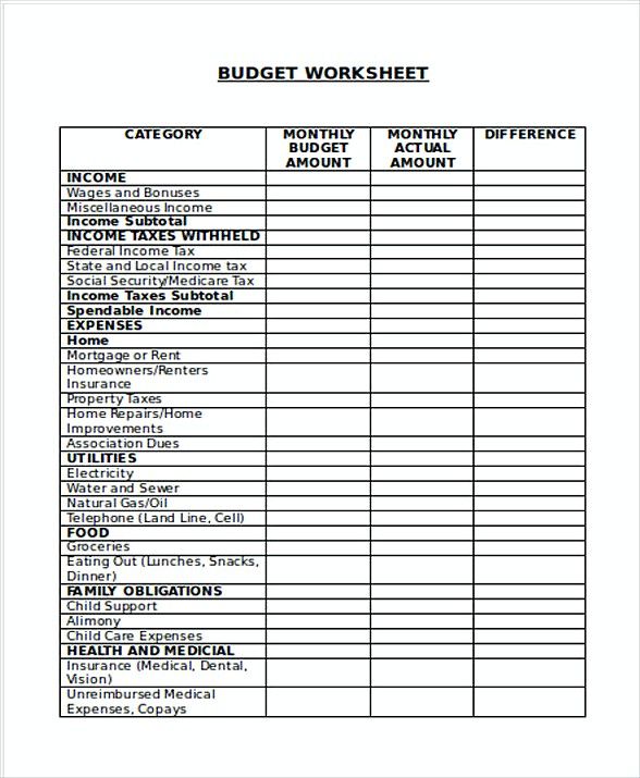 Monthly Operating Budget Template , Operating Budget Template 