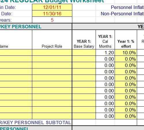 Employee Payroll Budget Worksheet Template   | Ideas for the House 