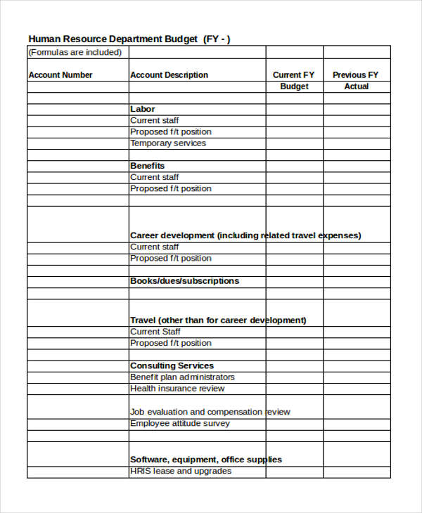 Departmental Budget Template from hairfad.com