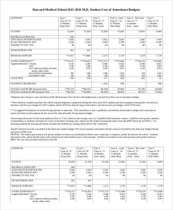 9+ School Budget Templates   Word, PDF, Excel | Free & Premium 