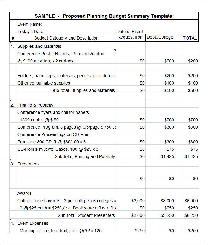 proposed budget template   Monza.berglauf verband.com