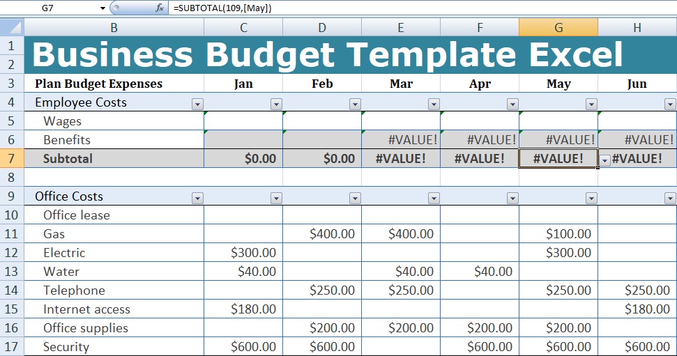 How To Create A Budget Report In Excel