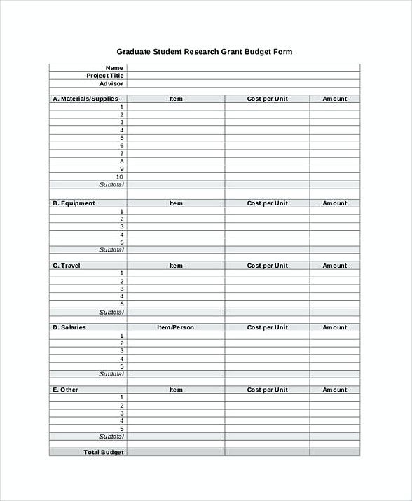Research Grant Budget Template , Grant Budget Template , Grant 