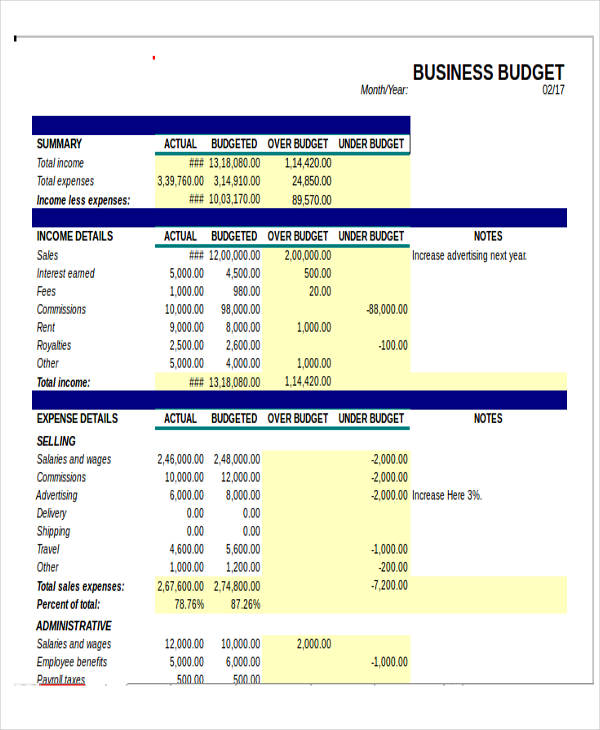 12+ Business Budget Templates in Excel, Word, PDF | Free & Premium 12+ Business Budget Templates in Excel, Word, PDF | Free & Premium