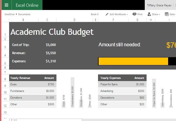 Academic Club Budget Template For Excel