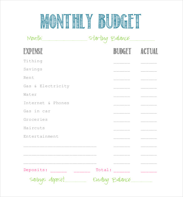 Simple Budget Template   9+ Free Word, Excel, PDF Documents 