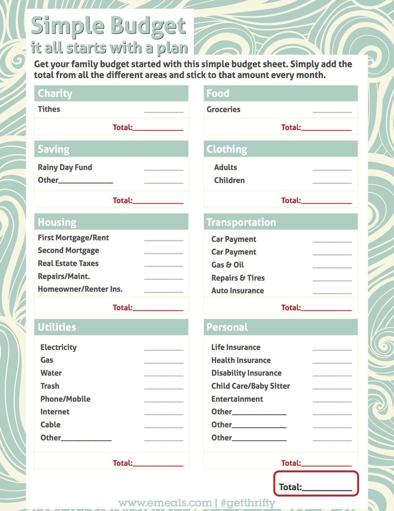 Free Monthly Budget Template Frugal Fanatic Free Monthly Budget Template Frugal Fanatic