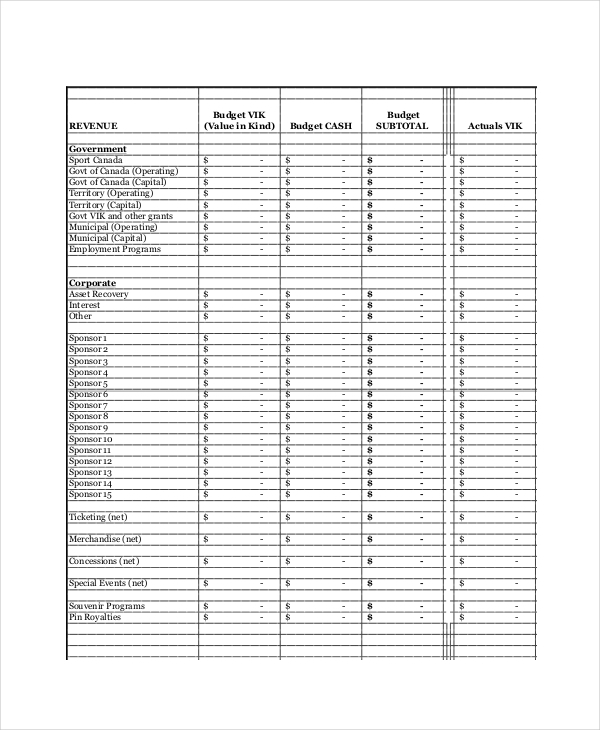 Budget Template   12+ Free Excel, PDF Documents Download | Free 