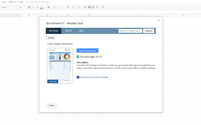 Template Vault for Sheets   G Suite Marketplace