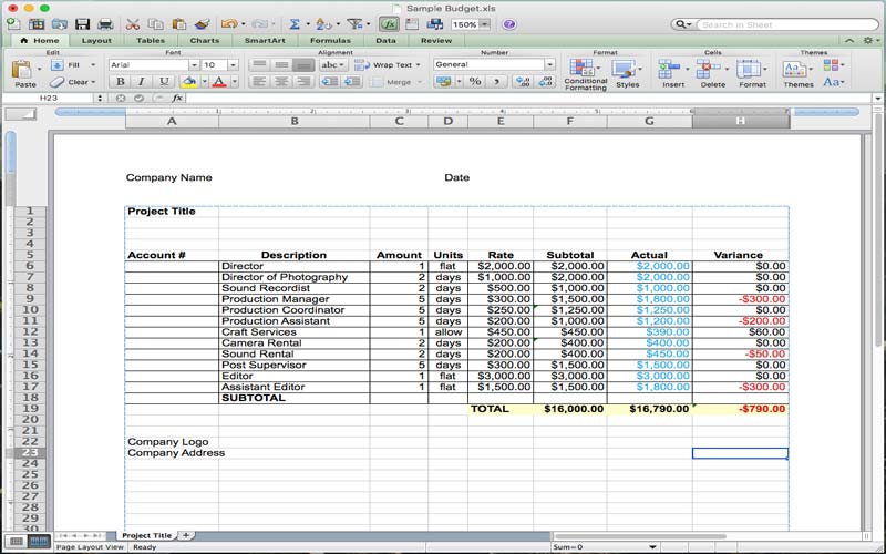 5 Useful Microsoft Excel Templates for Indie Film/TV Production 5 Useful Microsoft Excel Templates for Indie Film/TV Production