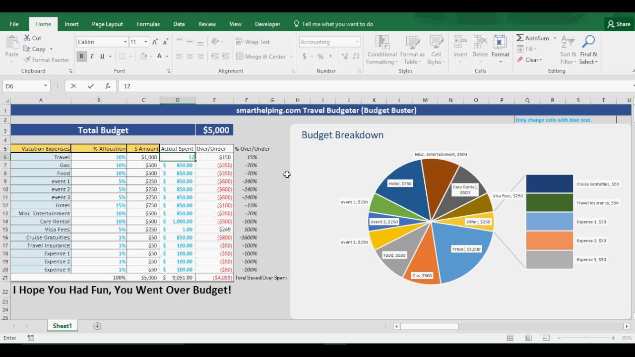 10+ Vacation Budget Template   Free Sample, Example, Format 